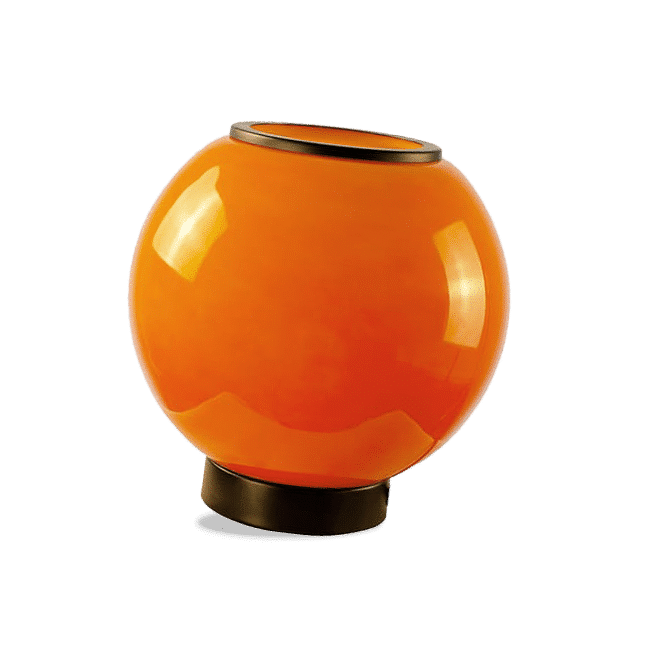 Lampe orange globe Leroy Merlin
