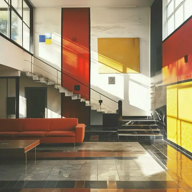 Photo d’un intérieur moderne inspiré par le Bauhaus Équivoque Design