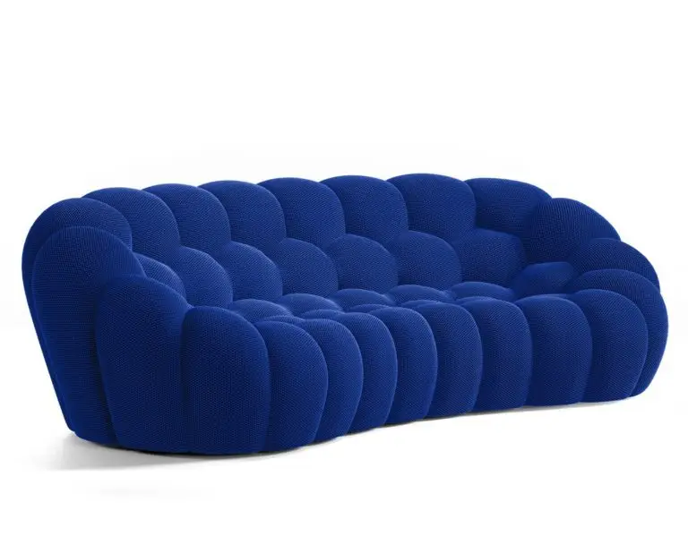 Bubble Rochebobois tissu Techno 3D Bleu Coba