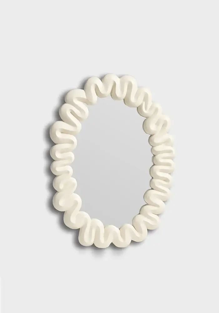 Miroir mural Dribble plastique blanc - & klevering